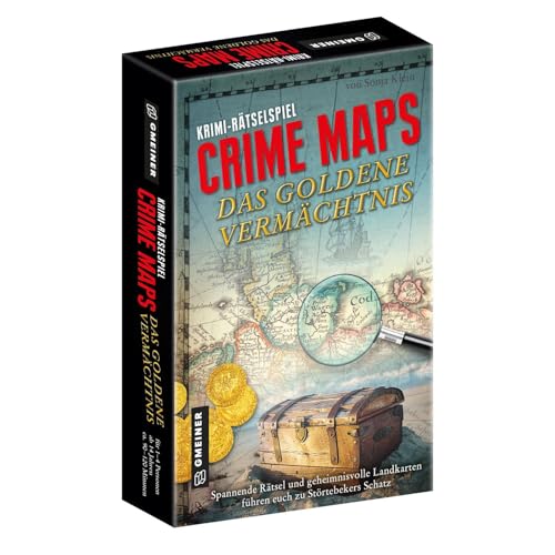 GMEINER Crime Maps - Das goldene Vermächtnis Krimi-Kartenspiel für 1 bis 4 Spieler ab 14 Jahren von Gmeiner Verlag