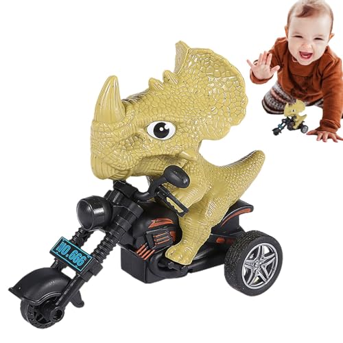 Gmokluytw Dinosaurier-Motorradspielzeug, Reibungsbetriebenes Dinosaurierauto - Trägheits-Motorrad-Autospielzeug,Reibungsbetriebenes Motorrad-Spielspielzeugauto für Kinder, Dinosaurier-Autospielzeug von Gmokluytw