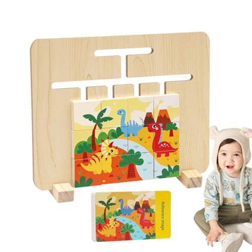 Gmokluytw Farbübereinstimmende Foliespielzeug, Holzschlitten -Puzzlespiel, 2 in 1 lustige Farbsortierung Slide Game, Vorschultrainingstätigkeit, pädagogische Hirnteaser, die Spielzeug für und Mädchen von Gmokluytw