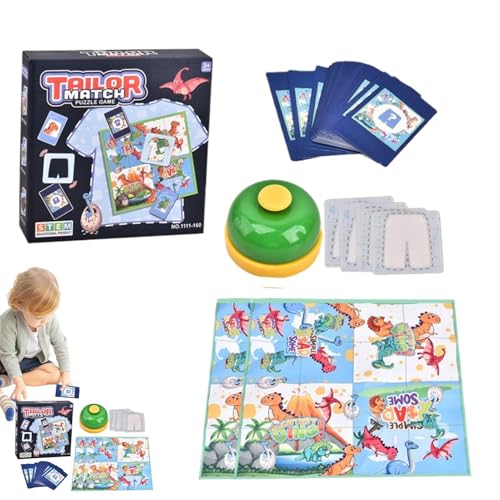 Gmokluytw Passendes Spiel für Kinder, passende Spielkarten,Kleidungs-Matching-Spiel zum Aufbau von Fähigkeiten - Kreative pädagogische Karten zum Aufbau von Fähigkeiten mit Einer Glocke für von Gmokluytw