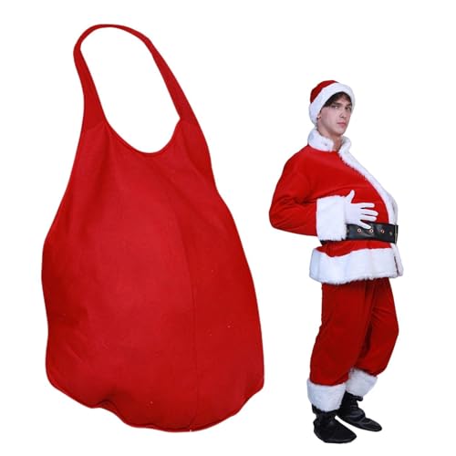 Gmokluytw Santa Belly Pad - Fat Belly Costume | Santa Belly Padding | Fake Stuffed Santa Belly | Santa Claus Dress Up Zubehör für Erwachsene, Weihnachtsmann, LKW-Fahrer, Schwanger, Karneval, von Gmokluytw