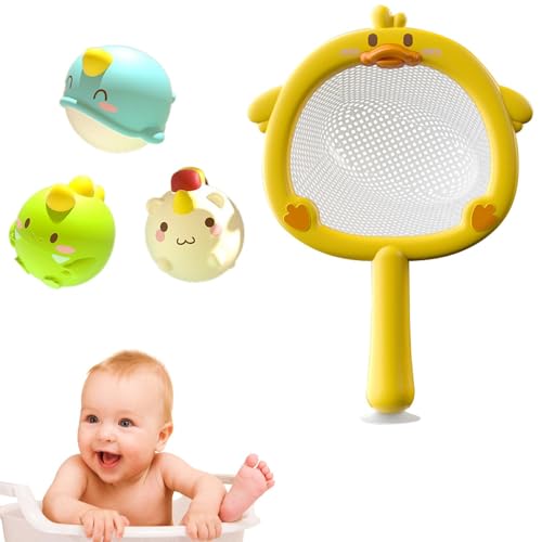 Gmokluytw Schwimmendes Wasserspielzeug, Badewannen-Angelspielzeug - Schwimmendes Pool-Angelspielset | Badezimmernetz-Angelspielzeug für Kinder ab 3 Jahren, schwimmendes Tierspielset zum Baden von Gmokluytw