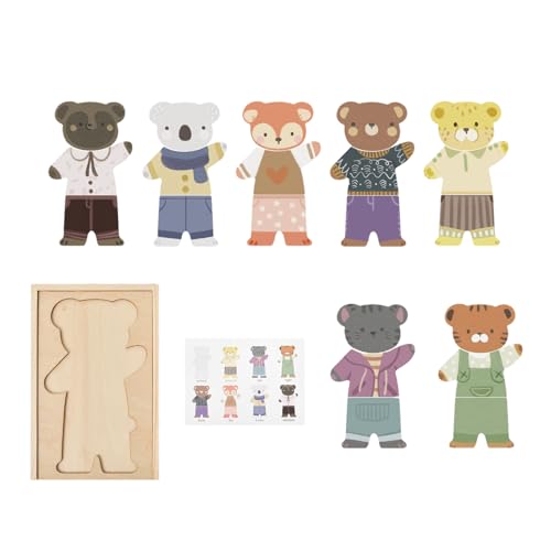 Gmokluytw Tierpuppe zum Anziehen,Anziehspiele | Pädagogisches Holzbrett Puzzle Zuordnen und Sortieren für Kinder Mädchen Reise Kindergarten Geburtstag Vorschule Weihnachten Rollenspiel Gmokluytw Tierpuppe zum Anziehen,Anziehspiele | Pädagogisches Holzbrett Puzzle Zuordnen und Sortieren für Kinder Mädchen Reise Kindergarten Geburtstag Vorschule Weihnachten Rollenspiel von Gmokluytw