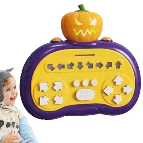 Handheld Pop Light Up Fidget Game, Santa Claus Halloween Pumpkin Light Up Quick Push Game, Handheld Fast Push Button Spiel, Puzzle Pop Light Up Game Fidget Travel Games für Übungen von Gmokluytw