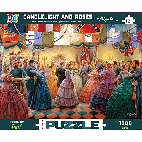 Go! Games, GC Kunstler Candle Light Roses Puzzle 1000 Teile von Go! Games