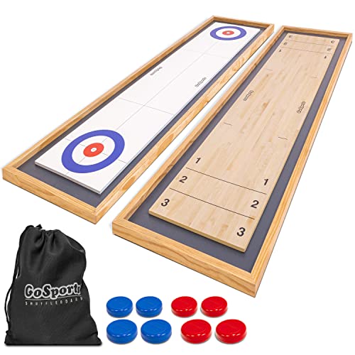 GoSports 6 foot Shuffleboard and Curling 2-in-1 Game von GoSports