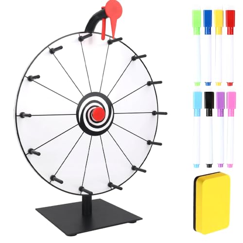 Glücksrad, 30cm Glücksrad zum Drehen mit 14 Slots, Glücksrad zum Selbstgestalten mit 8 Markierstift und Radiergummi Drehrad Glücksrad für Lotto Spiel, Party-Event, Verkaufsförderung Glücksrad, 30cm Glücksrad zum Drehen mit 14 Slots, Glücksrad zum Selbstgestalten mit 8 Markierstift und Radiergummi Drehrad Glücksrad für Lotto Spiel, Party-Event, Verkaufsförderung von Gobesty