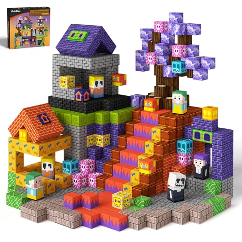 GobiDex Magnetische Bausteine 100 Stück - Spukstadt Magnetblöcke für Kinder, Montessori Spielzeug & Knobelspiele, Kreatives Geschenk für Jungen und Mädchen ab 3-4, 5-6, 7-8, 9-10 Jahre GobiDex Magnetische Bausteine 100 Stück - Spukstadt Magnetblöcke für Kinder, Montessori Spielzeug & Knobelspiele, Kreatives Geschenk für Jungen und Mädchen ab 3-4, 5-6, 7-8, 9-10 Jahre von GobiDex