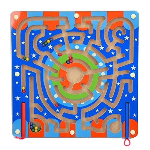 Oostifun Gobus Perlen Labyrinth Puzzle pädagogisches Brettspiel interaktive Labyrinth Kinder Spielzeug (Ring Track) von Oostifun