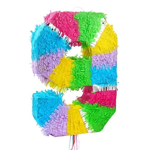 Godan Pinata Zahl 9 bunt Pastell von Godan