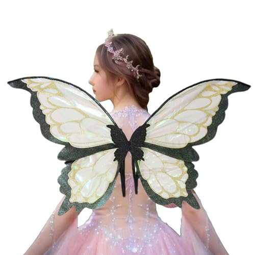 Feenflügel, Fairy Costume Schmetterlingsflügel Schmetterling Kostüm Mädchen Fairy Wings Für Karneval Geburtstag Halloween Cosplay Party von Godpqiui