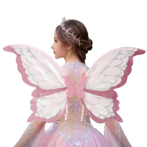 Feenflügel, Fairy Costume Schmetterlingsflügel Schmetterling Kostüm Mädchen Fairy Wings Für Karneval Geburtstag Halloween Cosplay Party von Godpqiui