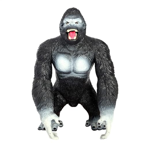 Godpqiui Affenfiguren, Gorilla -Figuren - Roaring Gorilla Action Toys | Wild Life Jungle Tiermodell, Dschungeltiere Kuchen -, für Mädchen, für Kinder Kinder von Godpqiui