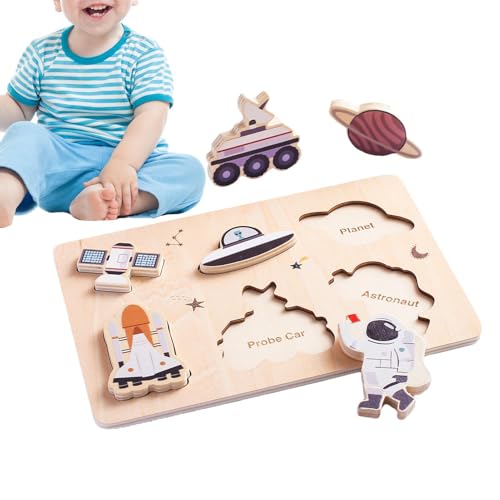 Godpqiui Kinderpassendes Spiel, Formpassungsrätsel - Holzpädagogik -Lernspielzeug - Reisepassend -Puzzle -Board, Brain Teaser -Spiel für Kinder von Godpqiui