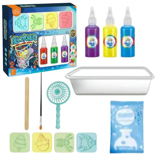 Godpqiui Magischer Wasserelfe, 3 Flaschen Farbgel Aqua Fairy Toy Set Aqua Gelz Kreativ Set Elf 3D D-IY Bunte Meerestiere Spielzeug Magischer Wasserelfe Elf (zufällige Designfarbe) von Godpqiui