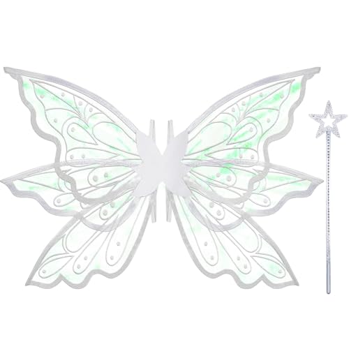 Goenb Feenflügel Erwachsene Feenflügel Kinder, Feen Flügel Damen Erwachsen Winx Club Kostüm Fairy Wings für Karneval Geburtstag Halloween Weihnachten Comic Con Rollenspiele Themed Party von Goenb