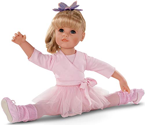 Götz 1359067 Hannah beim Ballett Puppe - 50 cm große Ballerina Stehpuppe, Blonde Lange Haare, blauen Augen - 14-teiliges Set von Götz