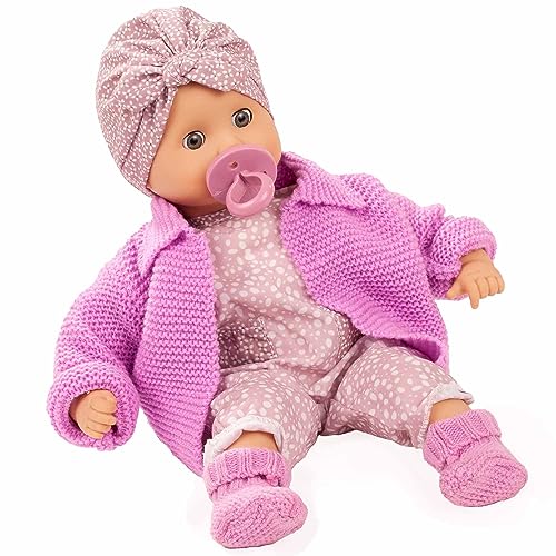 Götz 2220550 Muffin Soft Mood Puppe - 33 cm große Babypuppe mit blauen Schlafaugen und ohne Haare - Weichkörper-Puppe in 7-teiligen Set - geeignet ab 18 Monaten von Götz