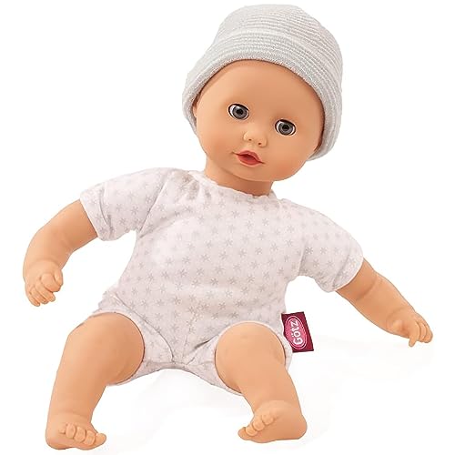 Götz 2320556 Muffin to Dress Puppe - 33 cm große Babypuppe mit blauen Schlafaugen, ohne Haare mit Mütze - Weichkörper-Puppe ab 18 Monaten von Götz