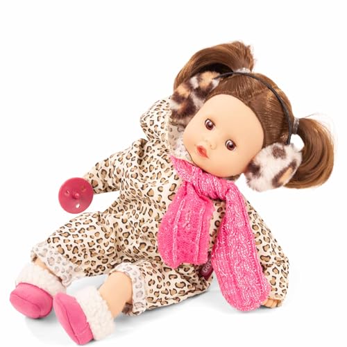 Götz 2420960 Muffin Cats Puppe - 33 cm große Babypuppe mit braunen Schlafaugen, braune Haare und Weichkörper - Weichkörperpuppe in 7-teiligen Set von Götz