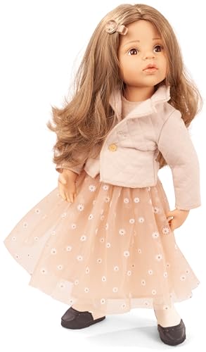 Götz 2466590 Happy Kidz Greta - 50 cm große Multigelenk-Stehpuppe mit braunen Haaren und braunen Augen - 8-teiliges Set von Götz