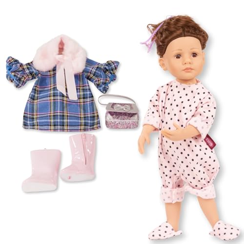 Götz 2511054 Little Kidz Kalte Tage Puppe - 36 cm große Multigelenk-Stehpuppe mit braunen Haaren und braunen Augen - 11-teiliges Set Götz 2511054 Little Kidz Kalte Tage Puppe - 36 cm große Multigelenk-Stehpuppe mit braunen Haaren und braunen Augen - 11-teiliges Set von Götz