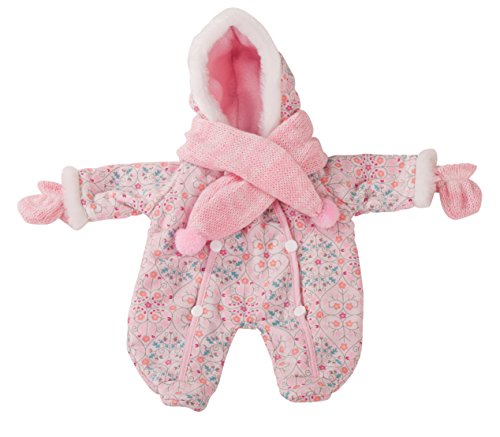 Götz 3402279 Schneeanzug warm eingepackt - Overall-Winterset Puppenbekleidung Gr. M - 3-teiliges Bekleidungs- und Zubehörset für Babypuppen 42 - 46 cm von Götz