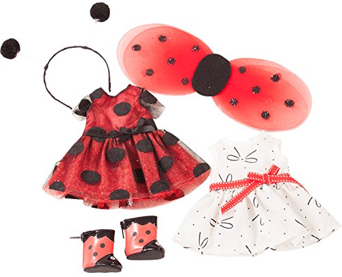 Götz 2963 3402963 Combo Ladybug Puppenkleidung/Zubehör Set-Geeignet für Stehpuppen Größe XS (Just-Like-Me Dolls 27 cm), Mehrfarbig, S von Götz