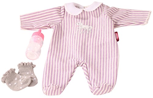 Götz 3402991 Kombination Baby-Einhorn - Puppenbekleidung-Set Gr. S - 4-teiliges Bekleidungs- und Zubehörset für Babypuppen von 30-33 cm von Götz