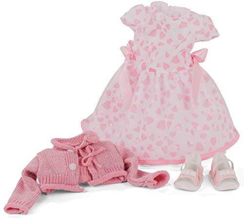 Götz 3403169 Kombination Pink Love - Puppenbekleidung Gr. XL - 4-teiliges Bekleidungs- und Zubehörset für Stehpuppen 45-50 cm von Götz