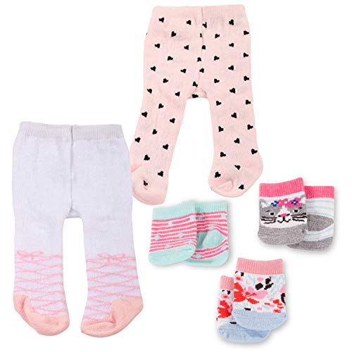 Götz 3403229 Puppen-Set Schicke Füße - Puppenkleidung für Babypuppen Gr. M von 42 - 46 cm und Stehpuppen Gr. XL von 45 - 50 cm - 8-teiliges Set von Götz