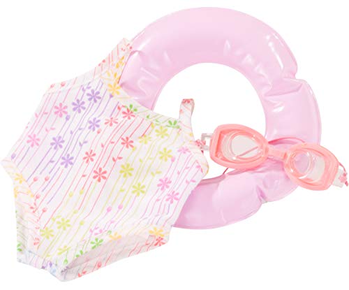 Götz 3403293 Summer Must Have Babypuppen Set - 3-teiliges Badeset für Babypuppen der Größe S (30-33 cm) von Götz