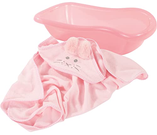 Götz 3403309 Babypuppen Set Badezeit - 2-teiliges Puppenzubehör als Zubehör-Set für Puppen der Größen S (30 - 33 cm) und M (42 - 46 cm) von Götz