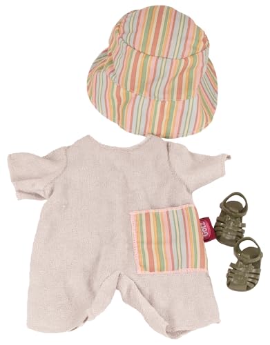 Götz 3403594 Kombi Urbin Stripes - Puppenbekleidung Gr. S - 4-teiliges Bekleidungs- und Zubehörset für Babypuppen von 30 - 33 cm von Götz