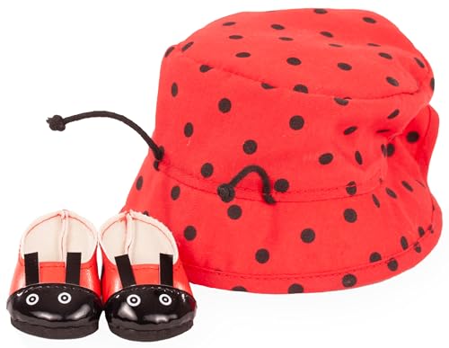 Götz 3403624 Zubehör-Set Ladybug - Puppenzubehör Gr. S - 3-teiliges Bekleidungs- und Zubehörset für Babypuppen von 30 - 33 cm von Götz