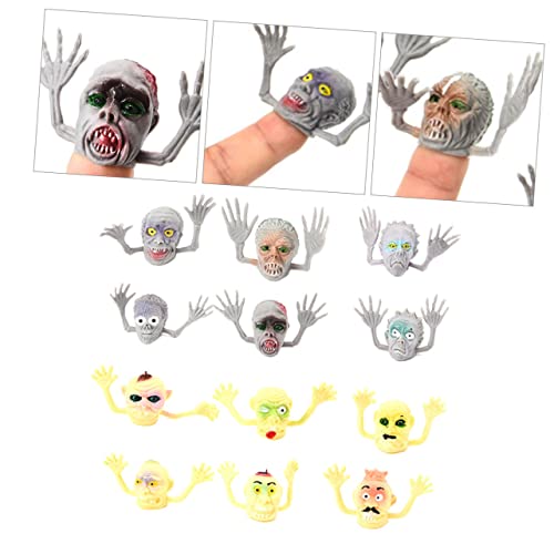 12st Halloween Finger Betten -Spielzeug Halloween-fingerpuppen Halloween-fingerspielzeug Halloween-streich-Requisiten Halloween-Parodie-Spielzeug Halloween-streichspielzeug PVC Gogogmee von Gogogmee