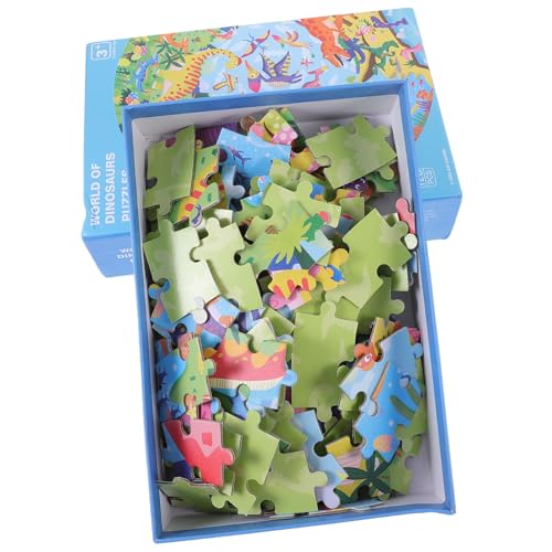 Gogogmee 1 Box Kinderpuzzle Rund Dinosaurier Puzzles Kinder Kognitionsspielzeug Kinder Lernpuzzle Spielzeug Kinderspielzeug Kleinkind Lernpuzzle Passende Spielzeuge Lustiges Spielzeug von Gogogmee