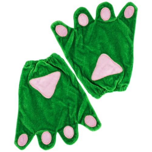 Gogogmee 1 Paar Kinder-Frosch-kostüm-Set, Tier-Outfit, Pfotenhandschuhe Für Halloween-Partys, Auftritte Und Verkleidungsspaß, Grün von Gogogmee