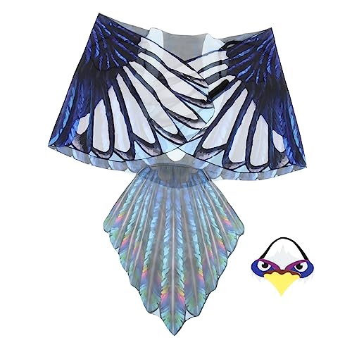 Gogogmee 1 Satz Adlerflügel Eulenkostüm Kinder Flügel für Jungen Adler Flügel Kostüm Halloween Costume Halloween Kleidung Halloweenkostüm Partygeschenk Performance-Schmuck Chiffon von Gogogmee