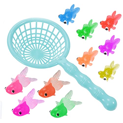 Gogogmee 1 Satz Angel-Spielzeug-Set Fischernetz Aquarium Netzstrümpfe Kinder Fälschen Fisch Realistischer Gefälschter Fisch Dekorativer Falscher Fisch Gefälschter -Ornament Gummi von Gogogmee