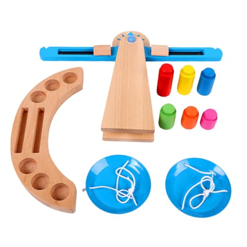 Gogogmee 1 Satz Balance Puzzle-Spielzeug Maßstabsgetreues Spielzeug Pädagogisches Spielzeug Balkenwaage Spielzeug Für Kinder Schmusespielzeug Waage Spielzeug Waage-Spielzeug Hölzern von Gogogmee