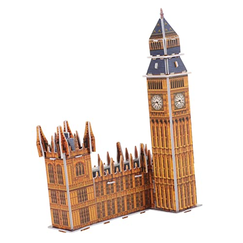 Gogogmee 1 Satz Big Ben-Puzzle Kinder rätsel DIY Puzzle Große Puzzles 3D-Puzzle für Kinder im Alter von 12 bis 14 Jahren architektonisches Rätsel Puzzle- Papier von Gogogmee