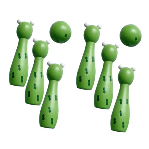 Gogogmee 1 Satz Bowlingspielzeug für Kinder Desktop-Bowling-Spielzeug kleine Bowlingkegel Kinder holzspielzeug Bowling Spielzeug Bowling-Set Kindersportspielspielzeug Outdoor-Bowling Buche von Gogogmee