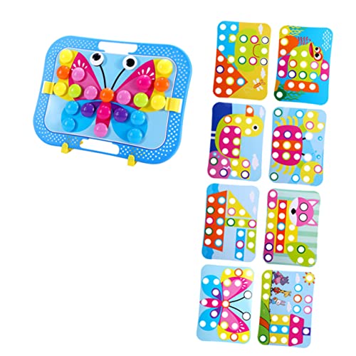 Gogogmee 1 Satz DIY-Puzzle-Spielzeug Jumbo-knopf-rätsel Kinderspielzeug Lernspielzeug Für Kinder Farbsortierer Spielzeug Stapelspielzeug Für Kleinkinder Puzzle-steckbrett Abs-Kunststoff von Gogogmee