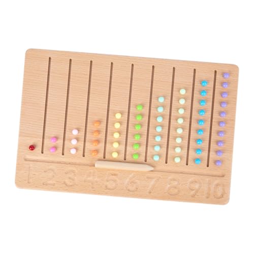 Gogogmee 1 Satz Digitales Trackingboard Zählhilfetafel Farbsortiertafel Montessori-babyspielzeug Spielzeug Mit Perlen Farbsortierer Spielzeug Mathe-Spielzeug Für Vorschulkinder Hölzern von Gogogmee