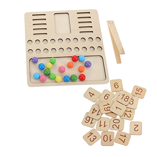 Gogogmee 1 Satz Digitales kognitives Board Spielzeug Puzzle The Timber Kinder holzformen spaß holzspielsachen Toys Geburtstagsgeschenk Lehrmittel Unterrichtsmaterialien Rechentafeln hölzern von Gogogmee