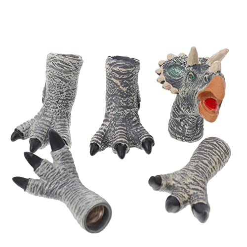 Gogogmee 1 Satz Dinosaurier-Fingerpuppe Rollenspiel Fingerpuppe tierisches Handpuppenspielzeug Tiere kinderspielzeug hühner Spielzeug Spielzeuge Fingerspielzeug Rollenspielpuppe Vinyl Grey von Gogogmee