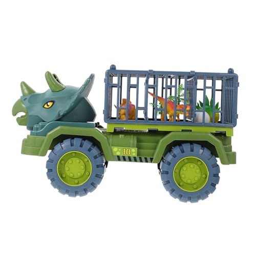 Gogogmee 1 Satz Dinosaurier Ziehen Auto Zurück LKW-Transporter Technisches Spielzeugauto Dinosaurier Autospielzeug Für Kinder Trägheit Dinosaurier Kinderspielzeug Green Plastik von Gogogmee