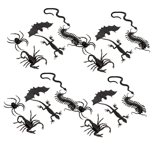 Gogogmee 1 Satz Halloween-Requisiten Kinder dekor nachgemachtes Tier Halloween Spielzeug Halloween Toys Halloween-Insektenstütze Halloween-Streichspielzeug aus Kunststoff Plastik Black von Gogogmee