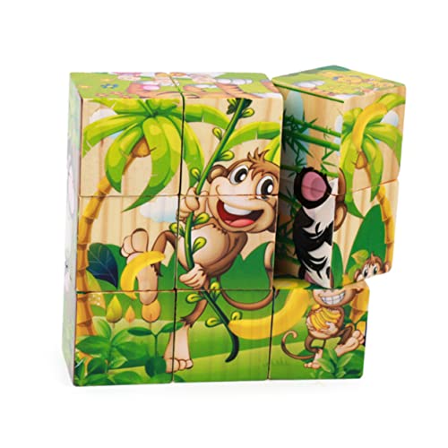 Gogogmee 1 Satz Holzpuzzle Lernpuzzle Kinder Puzzlebrett Cartoon Puzzle von Gogogmee